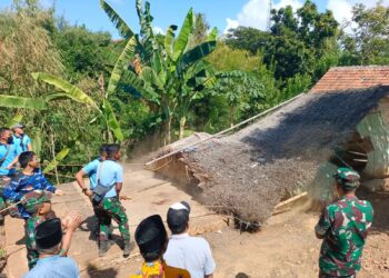 Sambut Haribakti TNI AU -77, Dan Lanud ZAM Resmikan Bedah Rumah