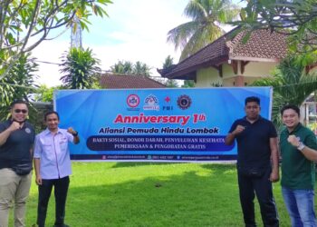 PMI NTB dan IGI Silaturrahmin dengan Aliansi Pemuda Hindu Lombok