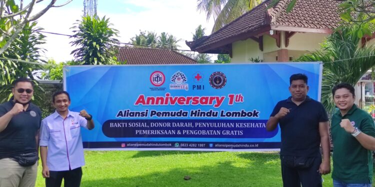 PMI NTB dan IGI Silaturrahmin dengan Aliansi Pemuda Hindu Lombok
