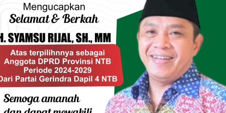 H. Syamsu Rijal Dipastikan Mendapat Kursi DPRD Provinsi NTB, Catatan Keberhasilan NW Mengauasai Kontestasi Pemilu 2024 Di NTB