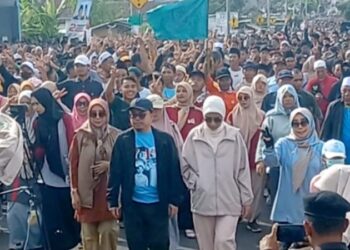 Kader Dan Pendukung Capres 02 Padat IKuti Jalan Sehat Gemoy