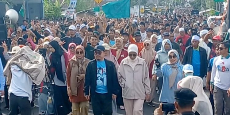 Kader Dan Pendukung Capres 02 Padat IKuti Jalan Sehat Gemoy