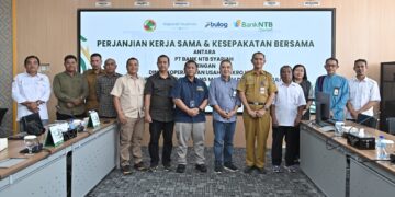 Dukung Koperasi Merah Putih, Bank NTB Syariah Resmi Bersinergi dengan Dinas Koperasi NTB, Perum BULOG, dan Rajawali Nusindo