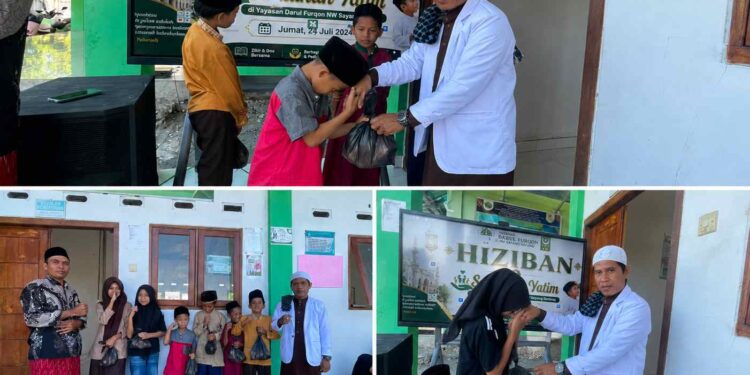 LKSA Darul Furqon NW Sayang-Sayang Gelar Hiziban dan Santunan Anak Yatim, Perkuat Sinergi Kepedulian Sosial